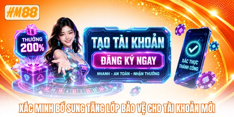 Xác minh bổ sung tăng lớp bảo vệ cho tài khoản mới Xác minh bổ sung tăng lớp bảo vệ cho tài khoản mới